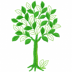 Flowers And Tree Embroidery Design 4 Flowers And Tree Embroidery Design 4
